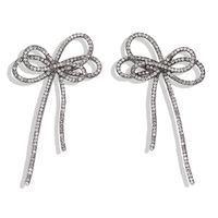 Alloy Diamond Bow Earrings Korean New Fashion Earrings Simple Wild Earrings sku image 8