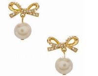 Butterfly Pearl Earrings Diamond Earrings Jewelry Wholesale Earrings sku image 1