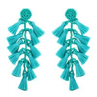 Long Bohemian Multi-layer Tassel Earrings Wholesale sku image 3