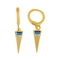 Geometric Minimalist Female Fashion Earrings With Diamond Crown Crown Pyramid Earrings sku image 1