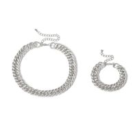 Personalized Simple Trend Necklace Bracelet Set sku image 1
