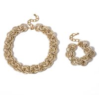 Vintage Fashion Necklace Bracelet Set sku image 1
