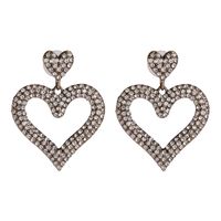 Nuevos Pendientes Simétricos En Forma De Corazón Con Micro Diamantes sku image 1