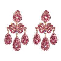 Pink Water Drop Diamond Earrings Female Fashion Earrings Fashion Earrings sku image 2