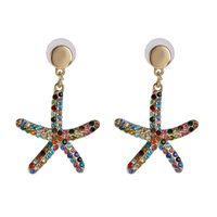 New Earrings Earrings Female Starfish Blue Wild Temperament Pentagram Jewelry sku image 1