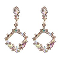 Diamond Geometrical Earrings Colorful Earrings Vintage Color Crystal Stud Earrings sku image 1