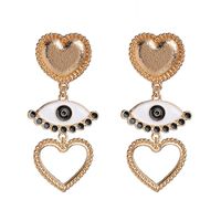 Alloy Geometry Devil's Eye Earrings sku image 1