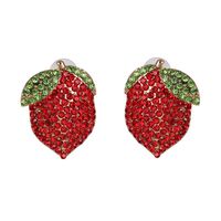 Colorful Diamond Earrings Women Lemon Fruit Earrings Wholesale sku image 1