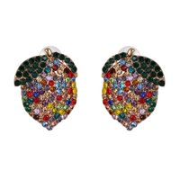 Colorful Diamond Earrings Women Lemon Fruit Earrings Wholesale sku image 2