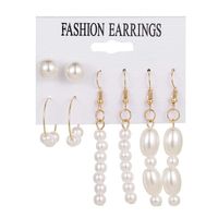 Women's Simple Pearl Earrings Four-piece Suit main image 6