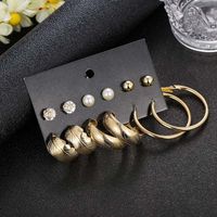 Korean Earrings 6 Pairs Of Rhinestones Set Earrings main image 3