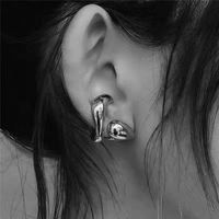Metal Simple Rattan Wrap Leaves Ear Bone Clip Stud Earrings Open Tail Ring main image 2