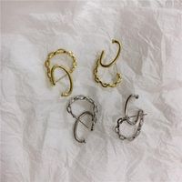 Hollow Fake Double Loop Design Earrings main image 3