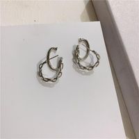 Hollow Fake Double Loop Design Earrings main image 5