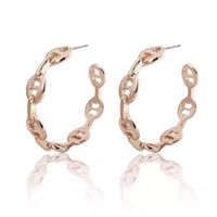 Hip-hop Pig Nostril Earrings Exaggerated Fashionable Hoop Retro C-shaped Ear Ring main image 6