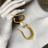 New Sweet Pearl Pierced Earrings Wild Earrings Women main image 3