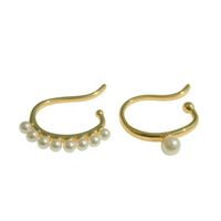 Japonais Et Coréen 2019 Nouveau À La Mode Automne Et D'hiver Nouveau Ins Doux Tempérament Perles Non-piercing Oreille Crochet Boucles D'oreilles Femmes main image 5