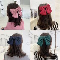 Gorgeous Satin Oversized Double Bow Hair Clip Korean Hair Accessories New main image 1