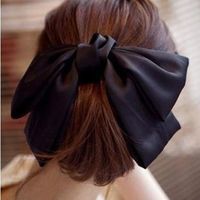 Gorgeous Satin Oversized Double Bow Hair Clip Korean Hair Accessories New main image 4