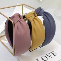 2019 New Headband Korean Hit Color Middle Knotted Headband Women main image 3