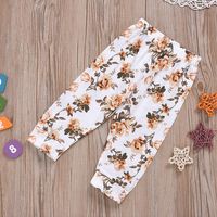 Hot Plant Printed Yellow Three-piece Fashionable Cotton Children's Clothing main image 5