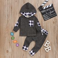 Hot Black And White Checked Cotton Children Clothes Wholesale main image 2