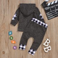 Hot Black And White Checked Cotton Children Clothes Wholesale main image 4