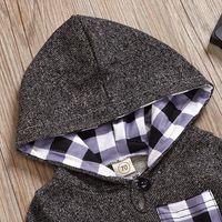 Hot Black And White Checked Cotton Children Clothes Wholesale main image 5