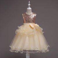 Robe De Mariage De Commerce Extérieur Style Populaire Enfants Filles Paillettes Princesse Pettiskirt Enfants De Maille Robe main image 5