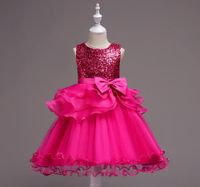 Children's Clothing Wedding Dress Girls Sequin Princess Pettiskirt Children's Mesh Gown main image 4
