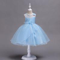 Dress Children Lace Skirt Princess Net Gown Dress Skirt Sleeveless Dress Small Host Performance Dress main image 2