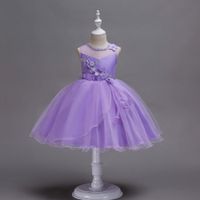 Dress Children Lace Skirt Princess Net Gown Dress Skirt Sleeveless Dress Small Host Performance Dress main image 6
