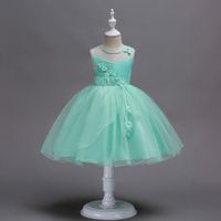 Dress Children Lace Skirt Princess Net Gown Dress Skirt Sleeveless Dress Small Host Performance Dress main image 4
