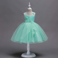 Sommer Neues Kinder Kleid Prinzessin Kleid Spitze Mesh Kleid Kleid Ärmelloses Kleid Kleines Host Performance Kleid main image 4