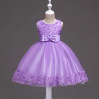 Children's Skirt Wedding Dress Bow Princess Skirt Female Lace Dress main image 5