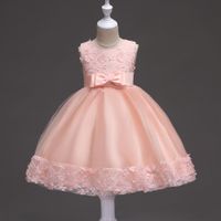 Children's Skirt Wedding Dress Bow Princess Skirt Female Lace Dress main image 4