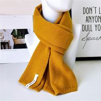 Solid Color Scarf Female Winter Long Thick Couple Knitted Wool Fashion Scarf Student Warm Scarf sku image 7