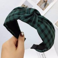 En Gros Nouveau Bandeau Coréenne Noeud Dans Le Milieu Plaid En Épingle À Cheveux Japonais Et Coréen Simple Large Non-slip Cheveux Accessoires Bandeau Pour Les Femmes sku image 5