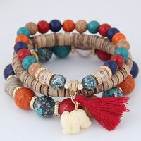 Simple Wild Elephant Tassel Beads Temperament Bracelet sku image 3
