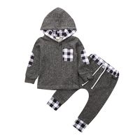 Hot Black And White Checked Cotton Children Clothes Wholesale sku image 1