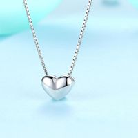 Korean Fashion Simple Heart Pendant Alloy High Quality Necklace Classic Hot Sale Style main image 4