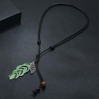 New Accessories Vintage Leaf Pendant Necklace Sweater Chain Long Winter Accessories main image 3