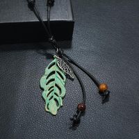 New Accessories Vintage Leaf Pendant Necklace Sweater Chain Long Winter Accessories main image 4