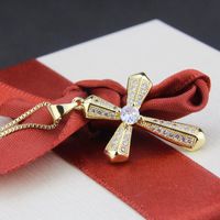 Multi-faceted Cross Pendant With Zirconium main image 4