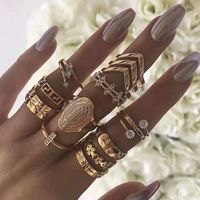 European And American Trend Wild Simple Multi-piece Combination Ring main image 3