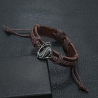 New Retro Woven Leather Bracelet Simple Men And Women Leather Bracelet Jewelry main image 4