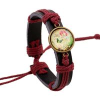 Joyas New Time Gem Bracelet Jewelry Woven Leather Bracelet Pulsera De Cuero De Vaca main image 1