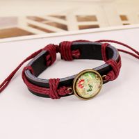 Jewelry New Time Gem Bracelet Jewelry Woven Leather Bracelet Cowhide Bracelet main image 3