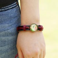 Jewelry New Time Gem Bracelet Jewelry Woven Leather Bracelet Cowhide Bracelet main image 4