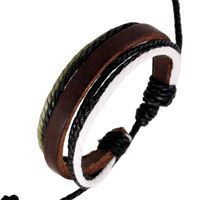 Multi-layer Hand-woven First Layer Leather Bracelet Couple Korean Fashion Retro Belt main image 1
